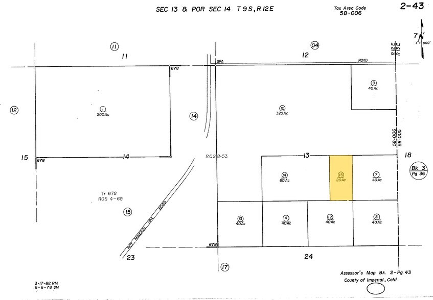 002-430-015-000, Niland, CA à vendre - Plan cadastral – Image 2 sur 5