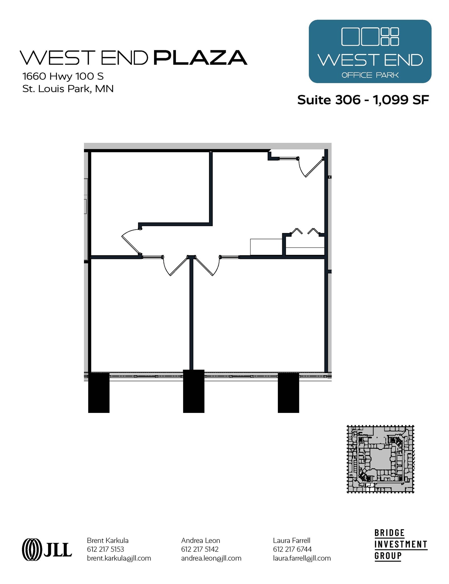 1665 Utica Ave S, Saint Louis Park, MN à louer Plan d’étage– Image 1 sur 1
