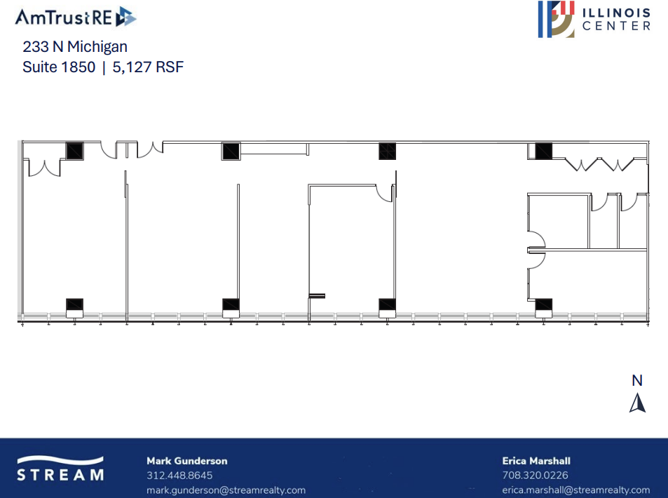 233 N Michigan Ave, Chicago, IL à louer Plan d’étage– Image 1 sur 1