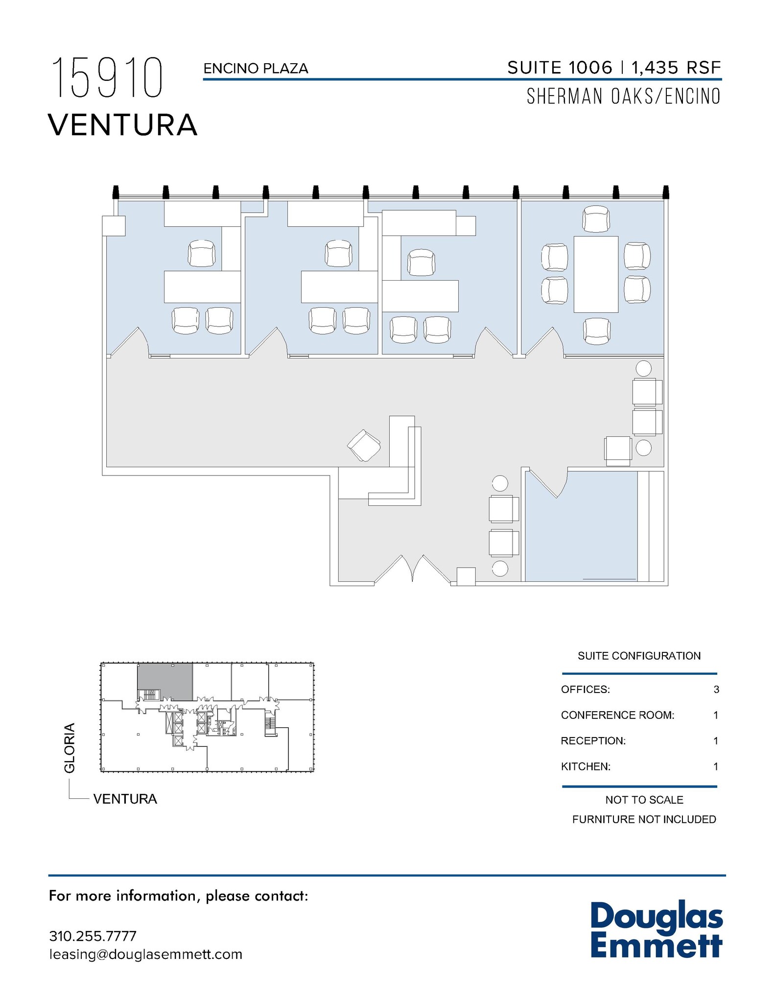 15910 Ventura Blvd, Encino, CA à louer Plan d’étage– Image 1 sur 1
