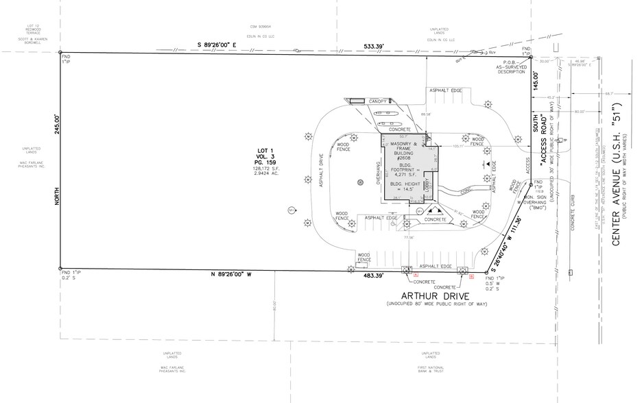 2608 Center Ave, Janesville, WI à louer - Plan de site – Image 2 sur 3
