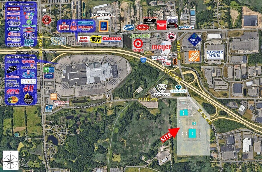 3951-3971 Joslyn Rd, Auburn Hills, MI à vendre - Aérien – Image 3 sur 3