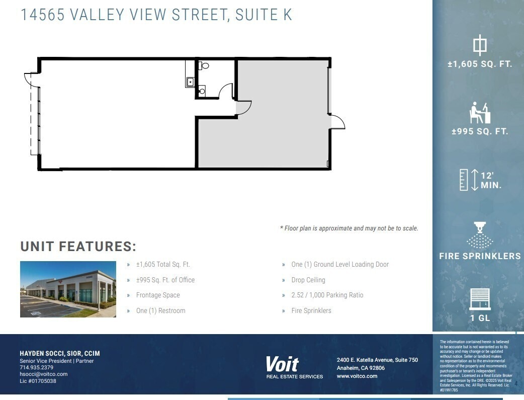 14525 Valley View Ave, Santa Fe Springs, CA à louer Plan d’étage– Image 1 sur 1