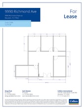 9990 Richmond Ave, Houston, TX à louer Plan d’étage– Image 1 sur 1