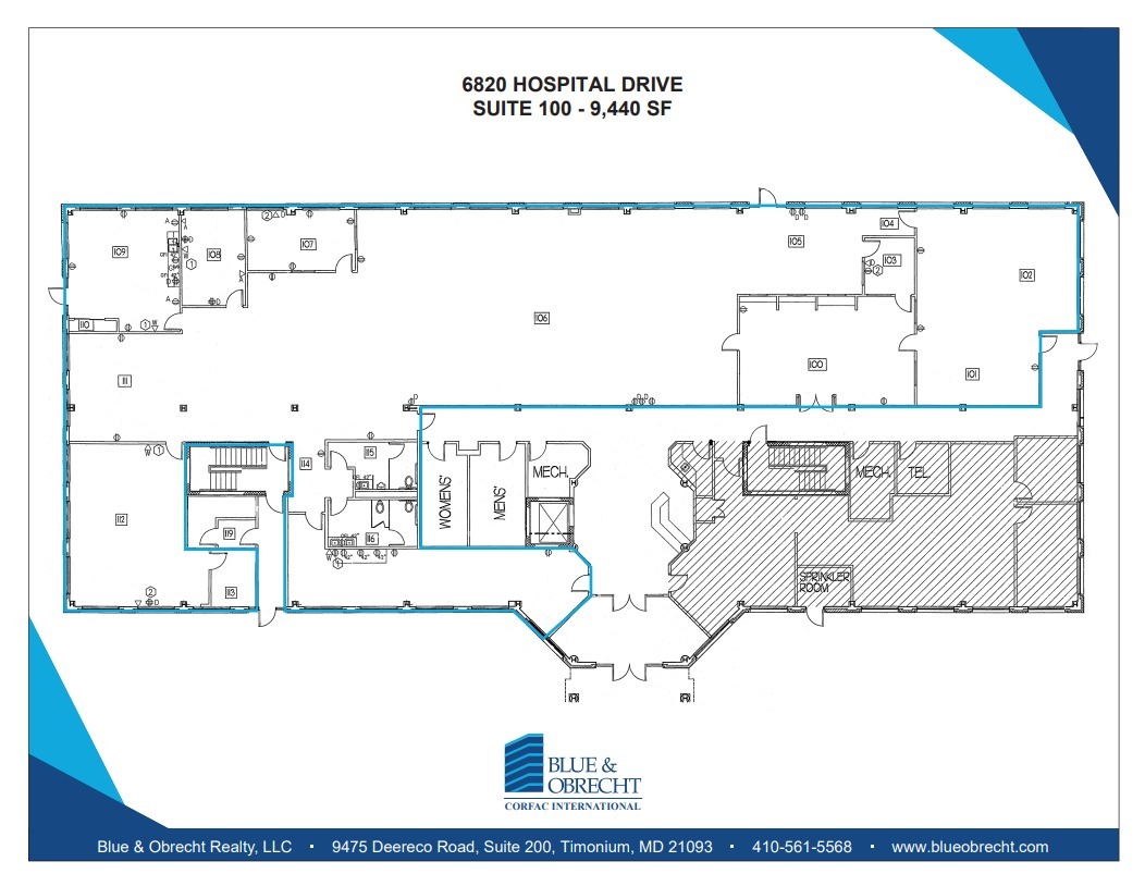 6820 Hospital Dr, Rosedale, MD à louer Plan d’étage– Image 1 sur 1