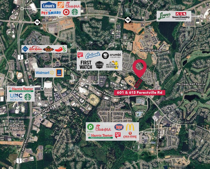 601 Forestville Rd, Wake Forest, NC à vendre - Aérien – Image 2 sur 2