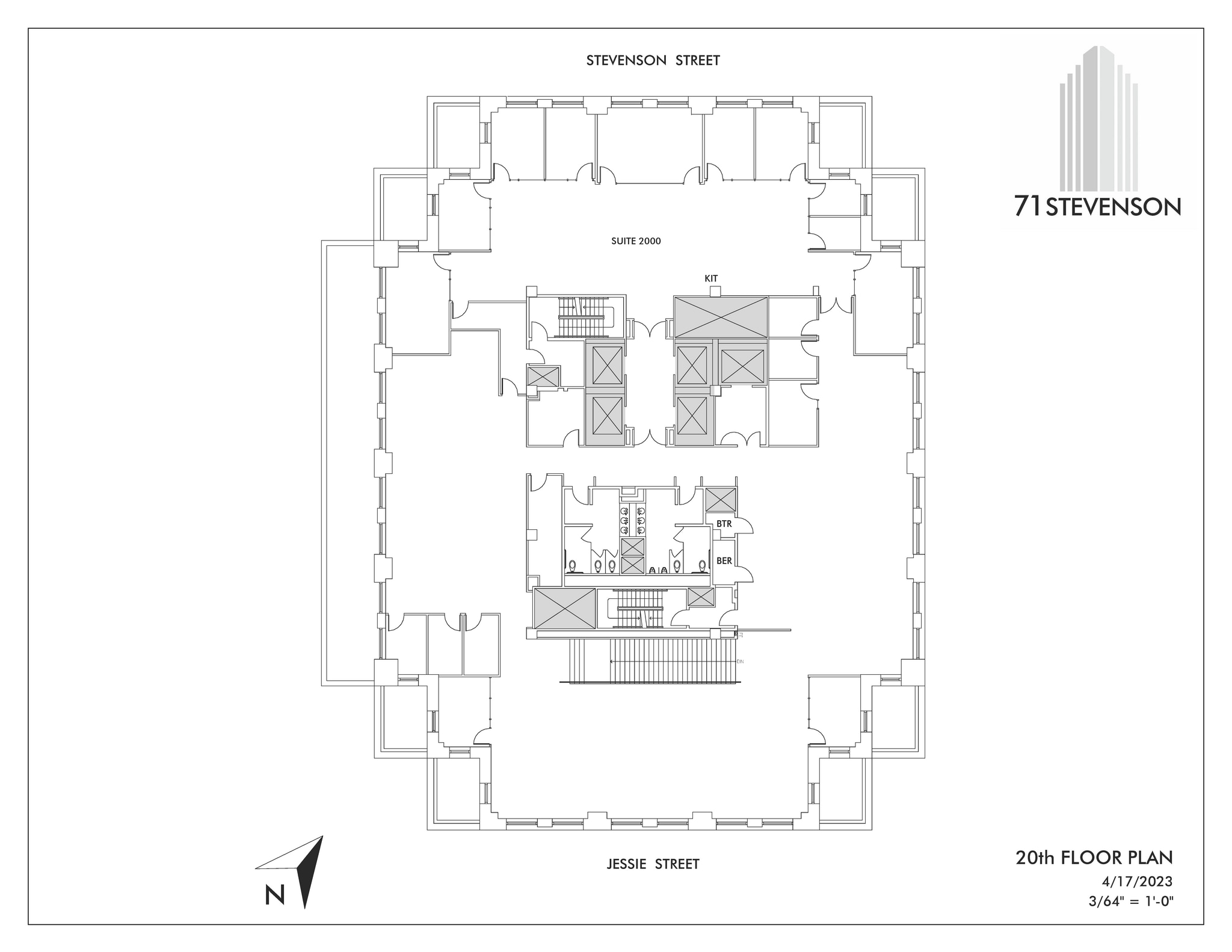 71 Stevenson St, San Francisco, CA à louer Plan d’étage– Image 1 sur 1