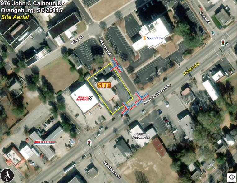 976 John C Calhoun Dr, Orangeburg, SC à louer - Aérien – Image 3 sur 4