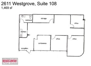 2611 Westgrove Dr, Carrollton, TX à louer Plan d’étage– Image 1 sur 1