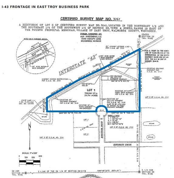 Executive Dr, East Troy, WI à vendre - Plan cadastral – Image 2 sur 3