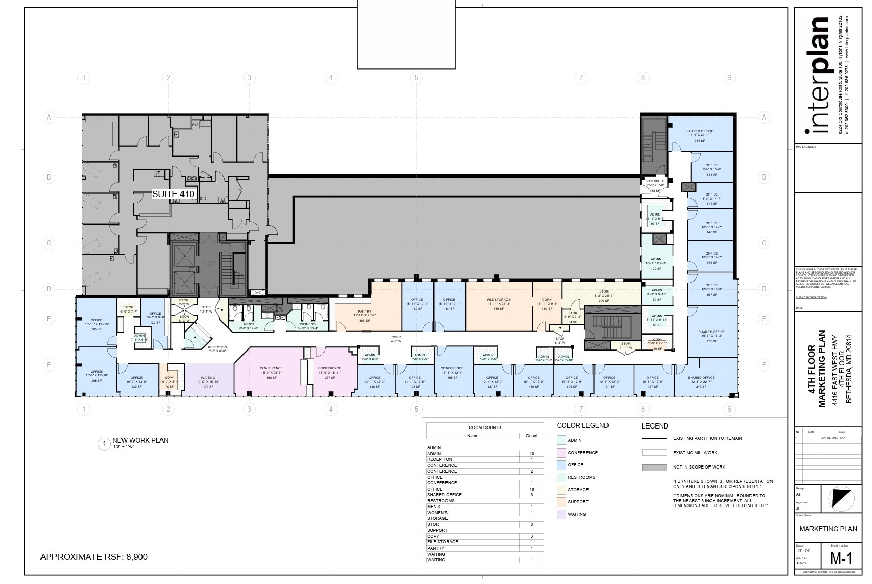 4416 East-West Hwy, Bethesda, MD à louer Plan d’étage– Image 1 sur 1