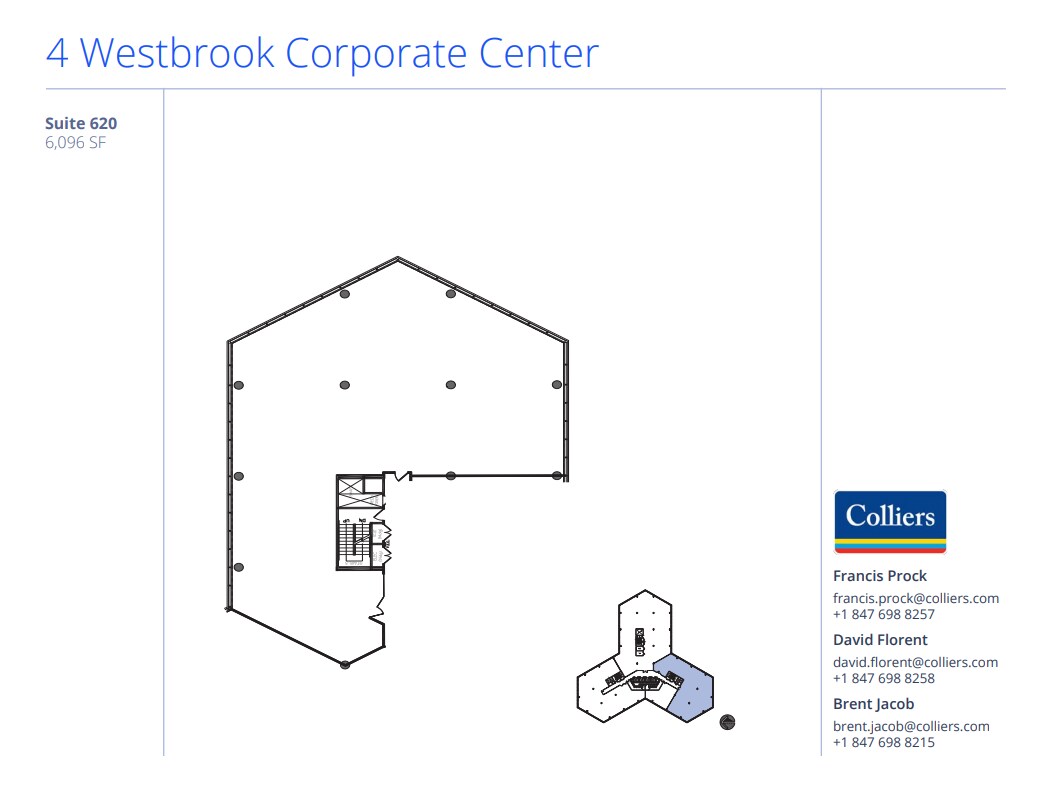 4 Westbrook Corporate Ctr, Westchester, IL à louer Plan d’étage– Image 1 sur 1
