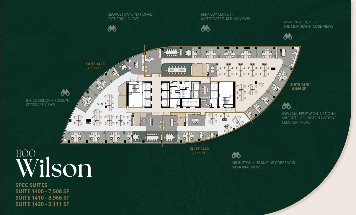 1100 Wilson Blvd, Arlington, VA à louer Plan d’étage– Image 1 sur 1