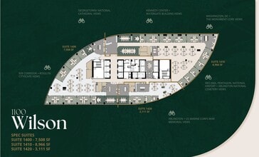 1100 Wilson Blvd, Arlington, VA à louer Plan d’étage– Image 1 sur 1