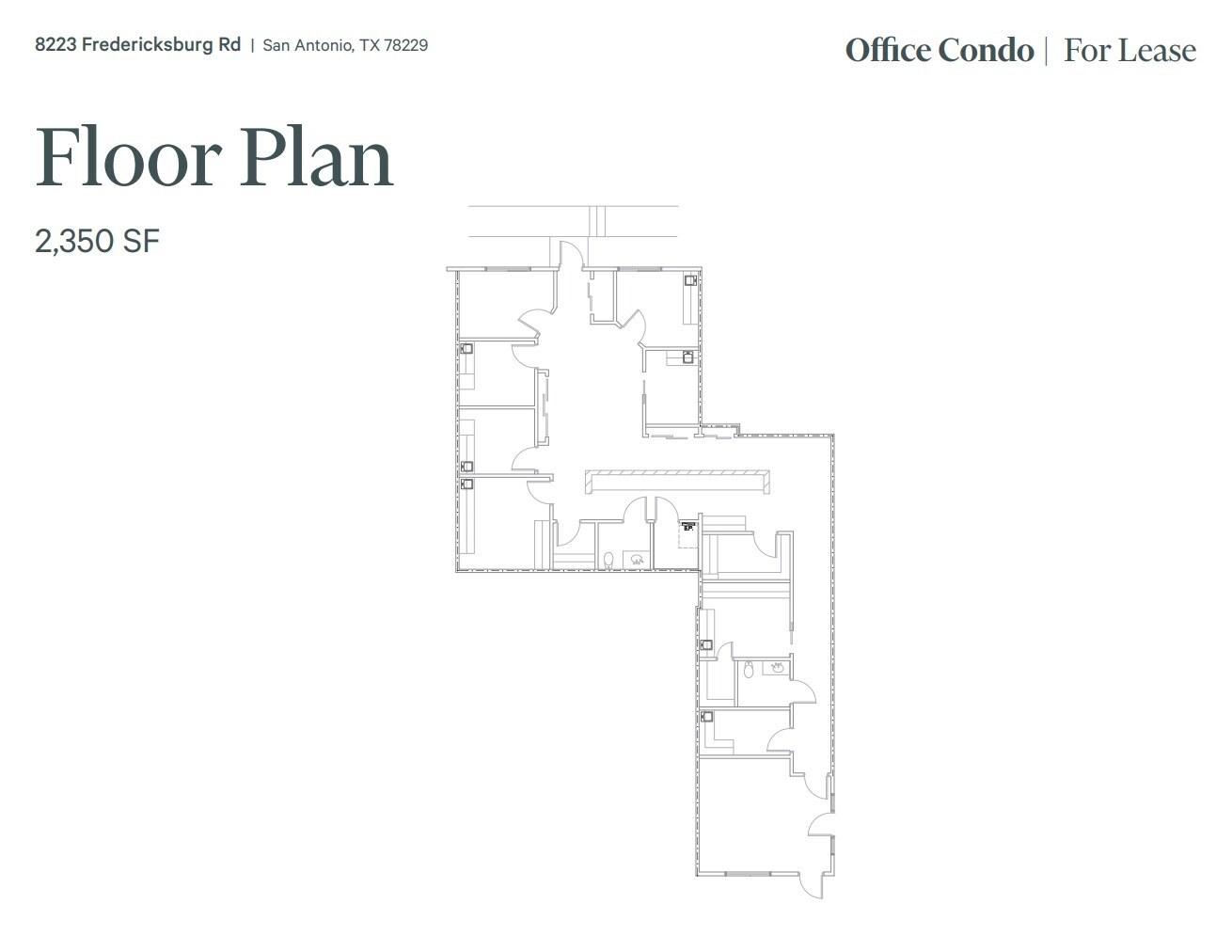 8201-8233 Fredericksburg Rd, San Antonio, TX à louer Plan d’étage– Image 1 sur 1
