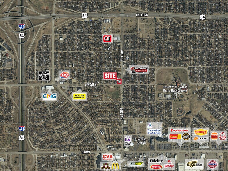 841-849 S Hillside St, Wichita, KS à louer - Aérien – Image 3 sur 3