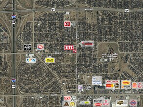 841-849 S Hillside St, Wichita, KS - Vue aérienne vue de carte