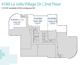 4180 La Jolla Village Dr, La Jolla, CA à louer Plan d’étage– Image 1 sur 3