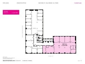 1680 N Vine St, Hollywood, CA à louer Plan d’étage– Image 1 sur 1