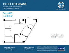 100 W Cypress Creek Rd, Fort Lauderdale, FL à louer Plan d’étage– Image 1 sur 1