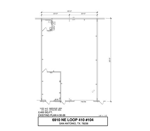 6910 NE Loop 410, San Antonio, TX à louer Plan d’étage– Image 1 sur 1