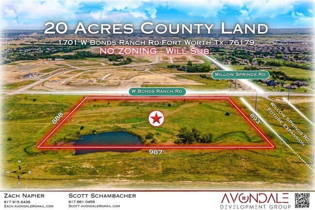 Plus de détails pour 1701 Bonds Ranch Rd, Fort Worth, TX - Terrain à vendre