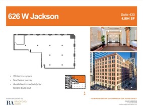 626 W Jackson Blvd, Chicago, IL à louer Plan d’étage– Image 2 sur 3