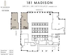 181 W Madison St, Chicago, IL à louer Plan d’étage– Image 1 sur 1