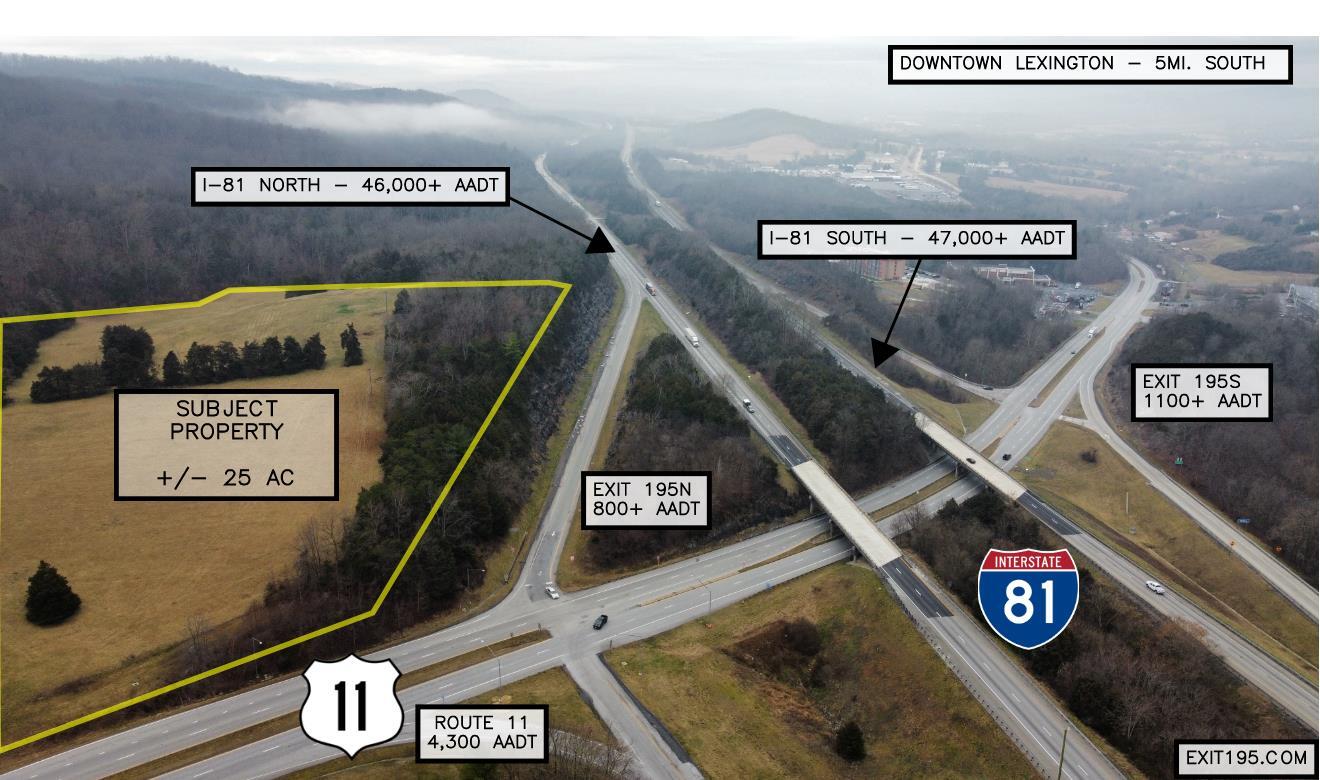 Interstate 81 Exit 195, Lexington, VA à vendre Aérien– Image 1 sur 4