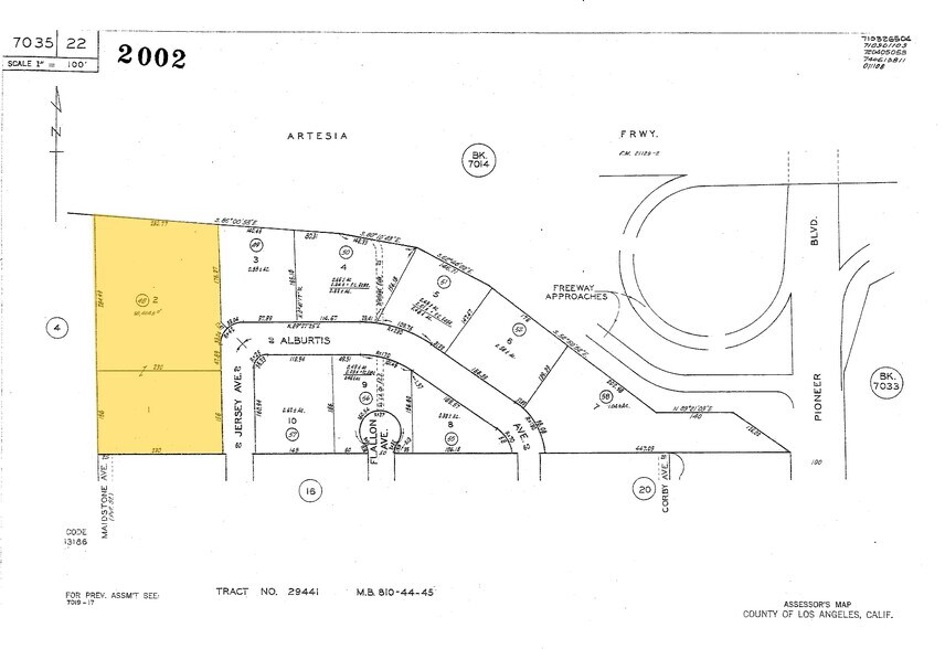 17105 Jersey Ave, Artesia, CA à louer - Plan cadastral – Image 2 sur 2
