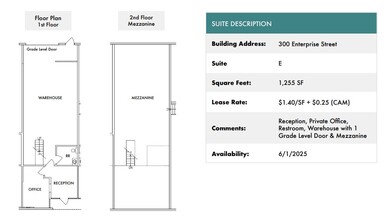 302 Enterprise St, Escondido, CA à louer Plan d’étage– Image 1 sur 1