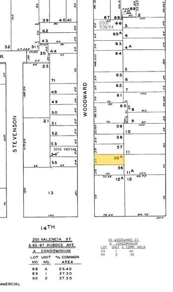 81-83 Woodward St, San Francisco, CA à vendre - Plan cadastral – Image 2 sur 14