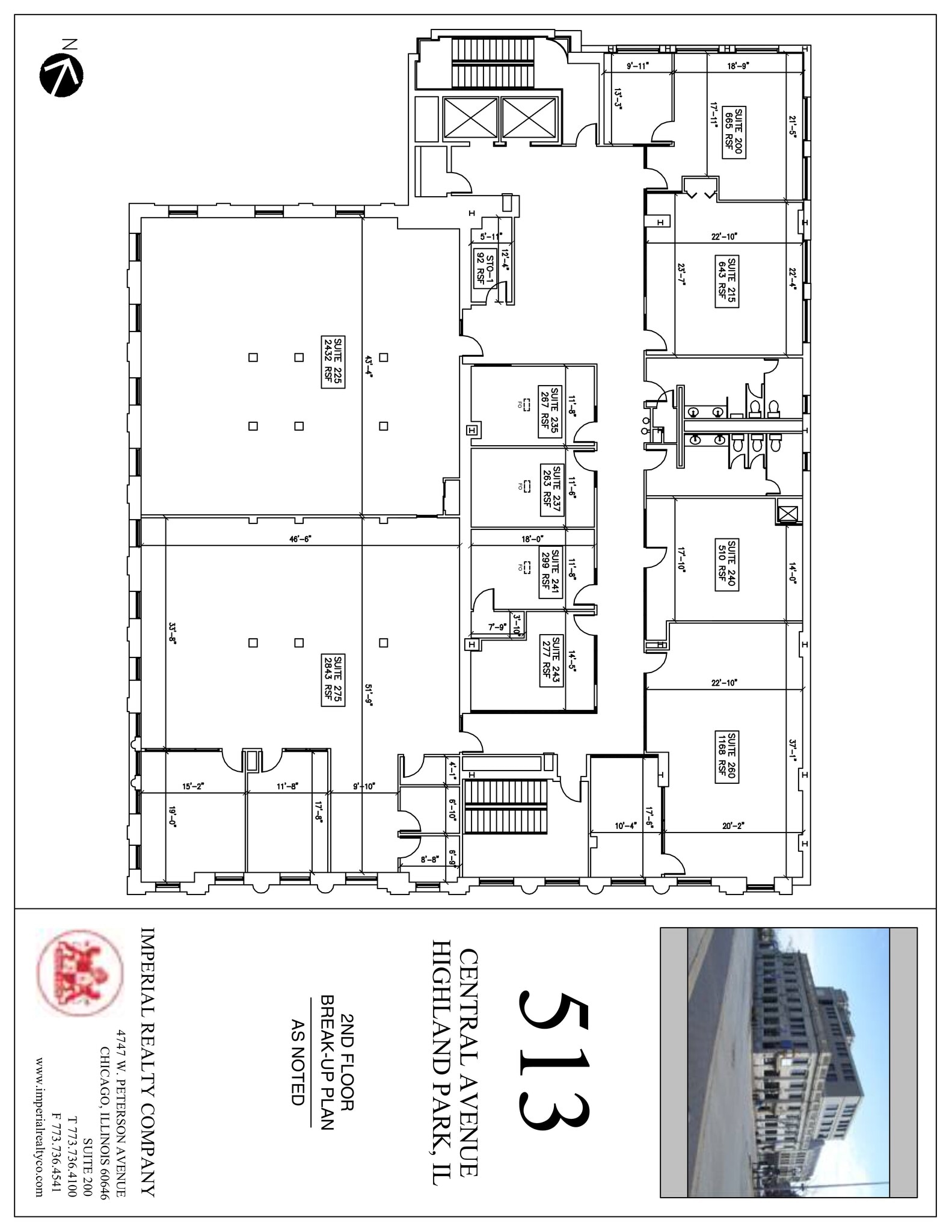 513 Central Ave, Highland Park, IL à louer Plan de site– Image 1 sur 1