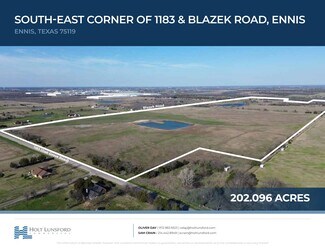 Plus de détails pour SEC FM 1183 & Blazek Rd, Ennis, TX - Terrain à vendre