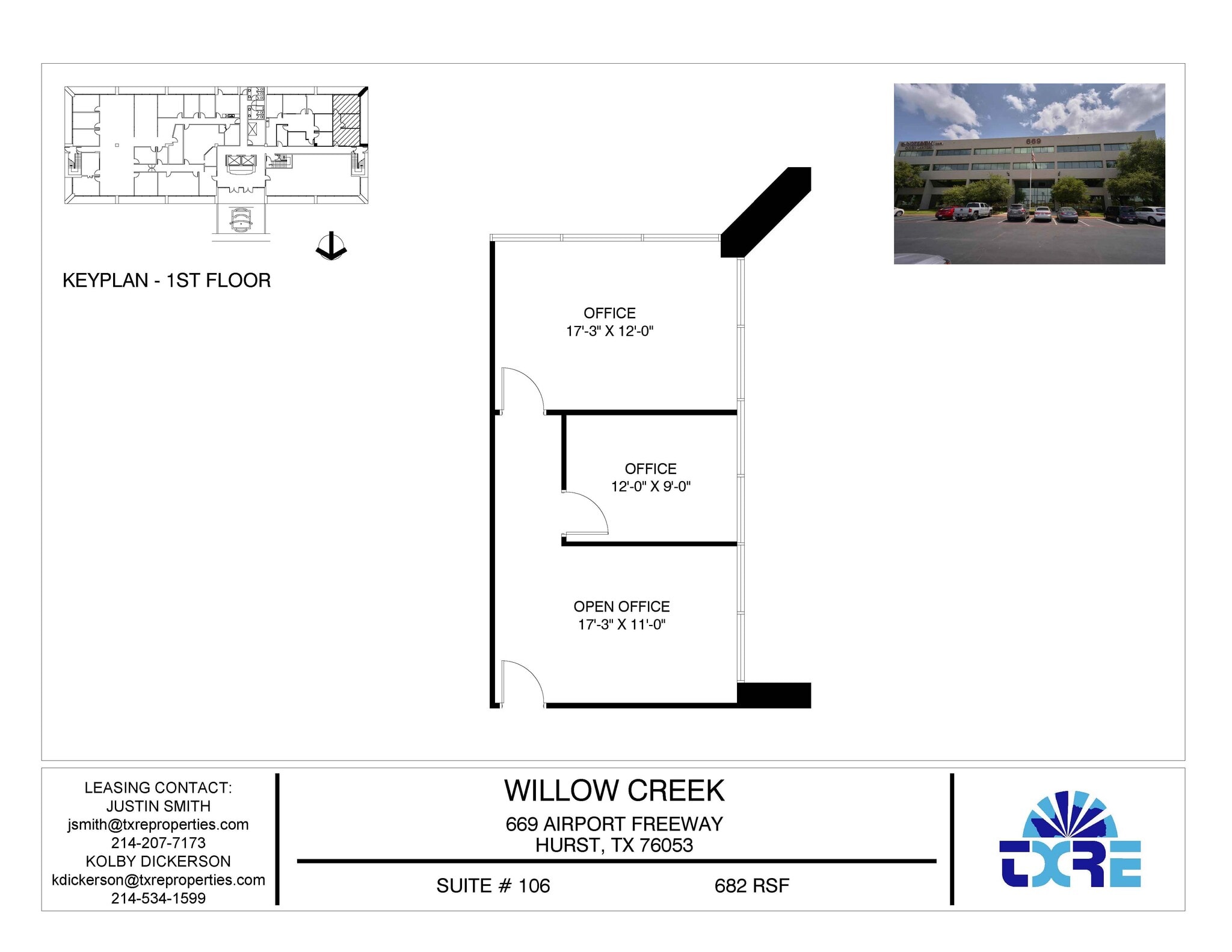 669 Airport Fwy, Hurst, TX à louer Plan d’étage– Image 1 sur 1