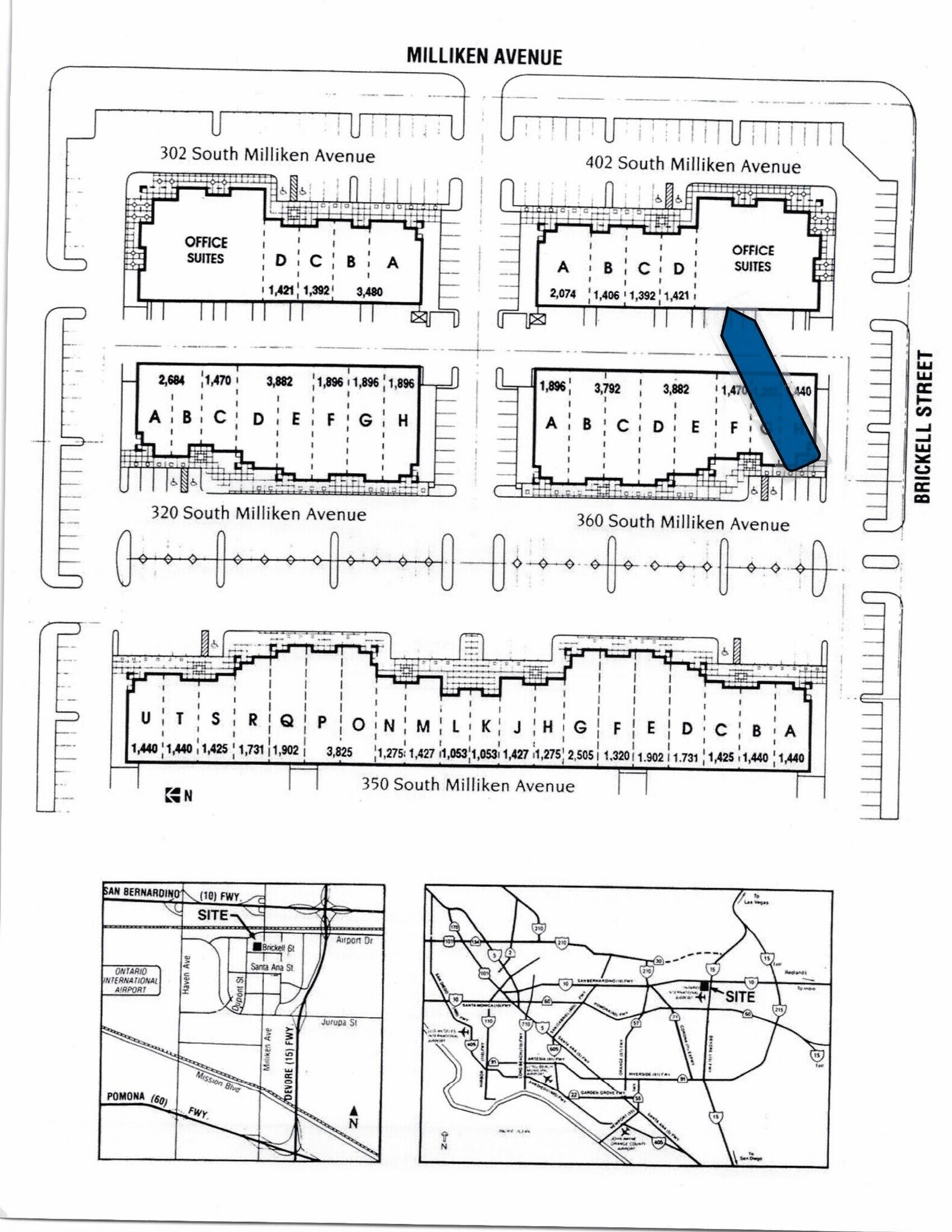 402 S Milliken Ave, Ontario, CA à louer Plan de site– Image 1 sur 15