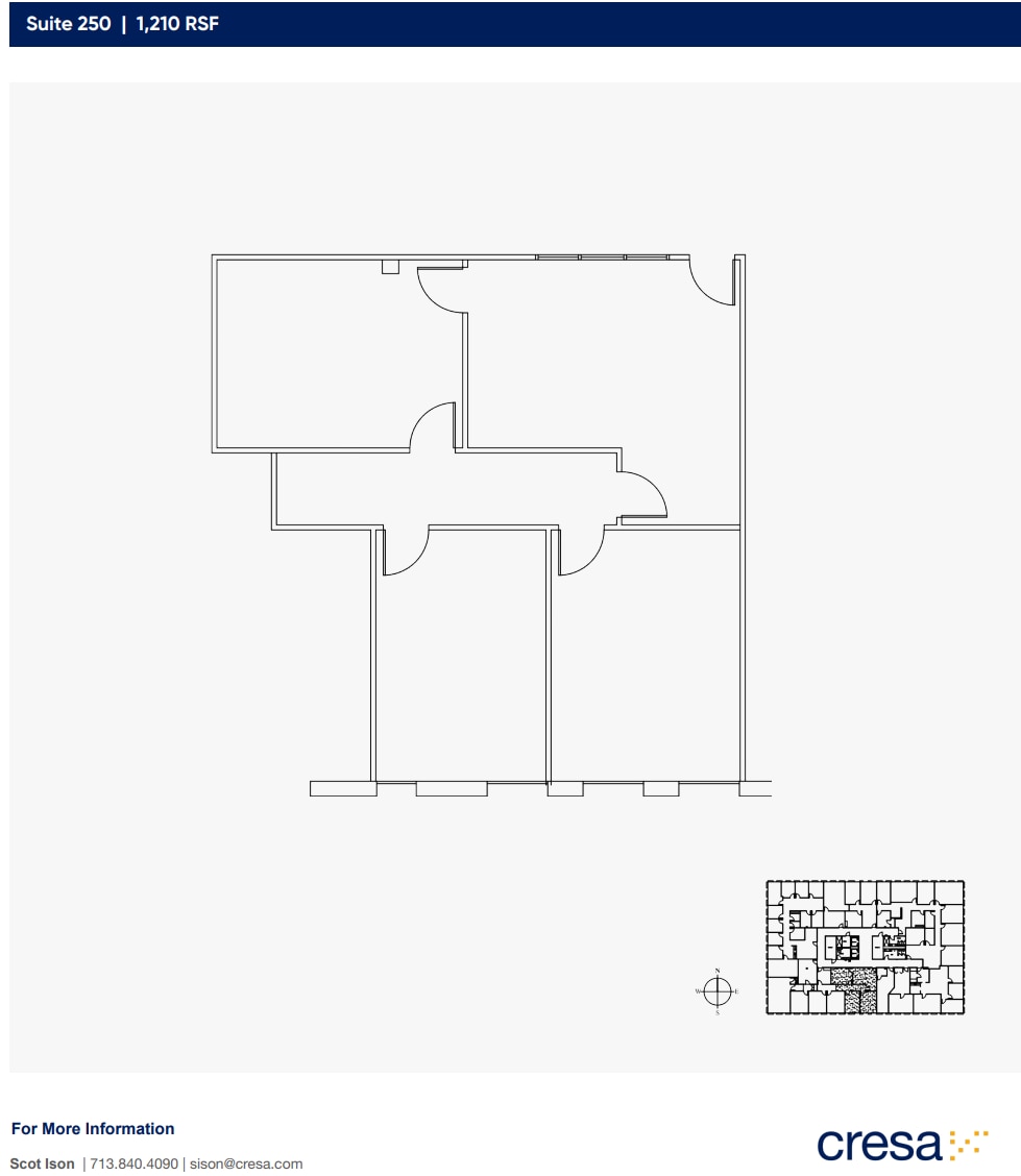 5005 Woodway Dr, Houston, TX à louer Plan d’étage– Image 1 sur 1