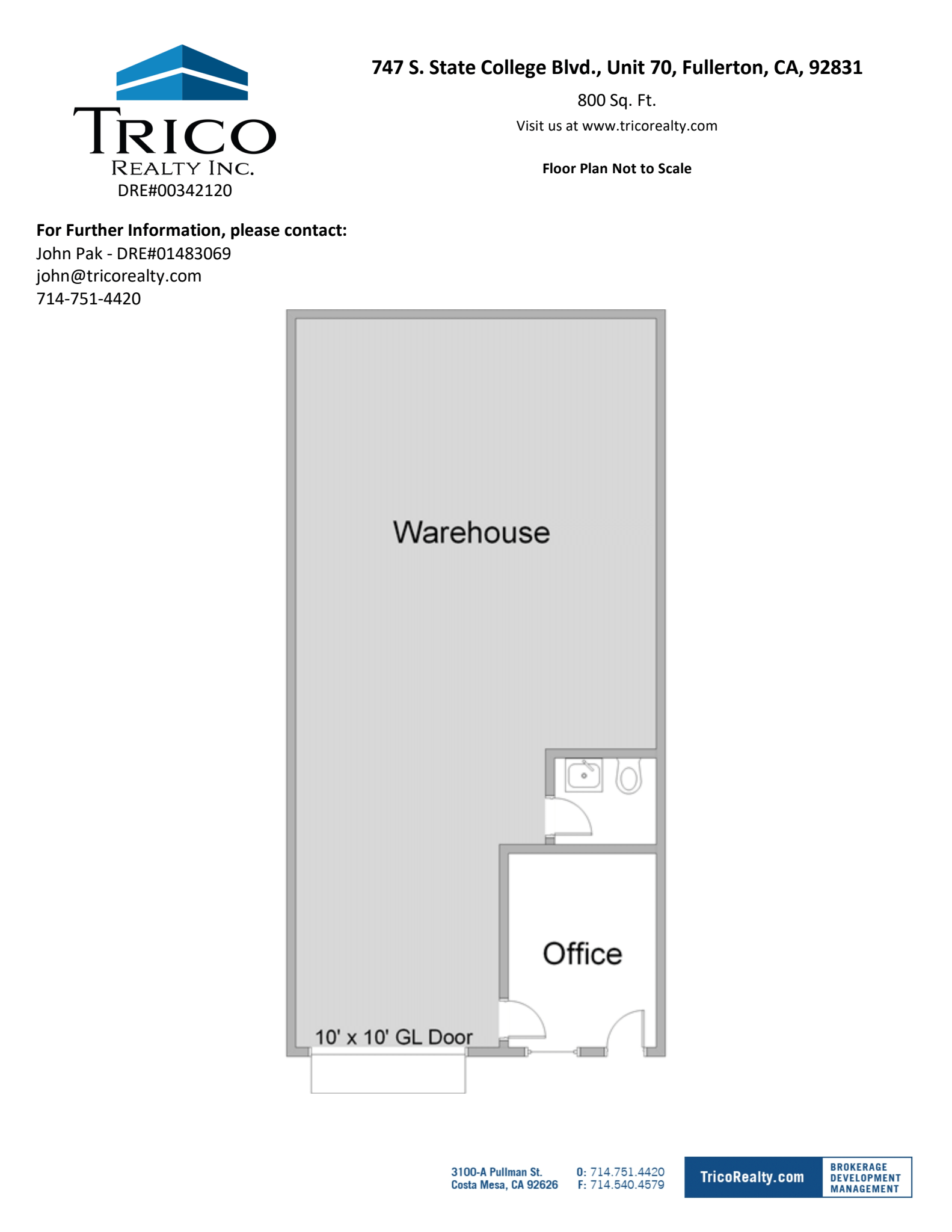 667-759 S State College Blvd, Fullerton, CA à louer Plan d’étage– Image 1 sur 1