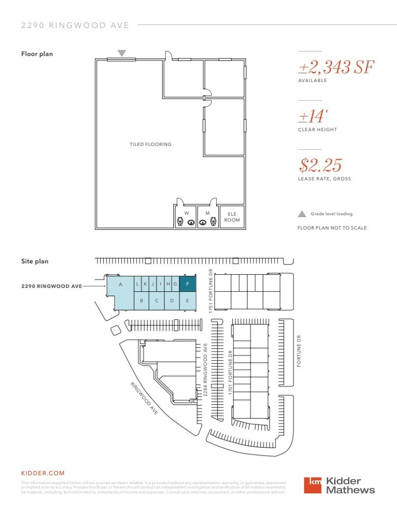 2290 Ringwood Ave, San Jose, CA à louer Plan d’étage– Image 1 sur 1