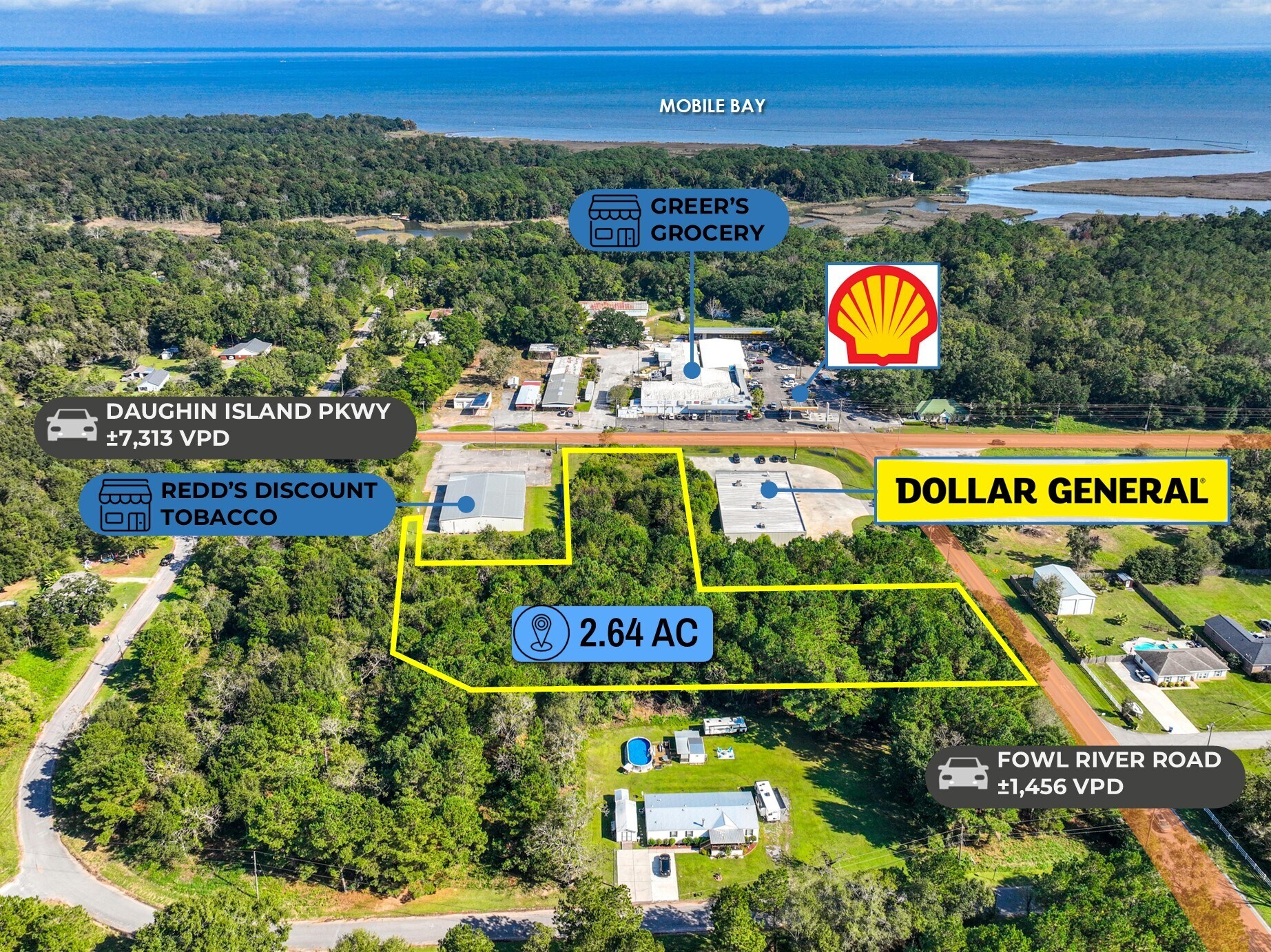 adj. to 3280 Fowl River Road, Theodore, AL à vendre Photo principale– Image 1 sur 38