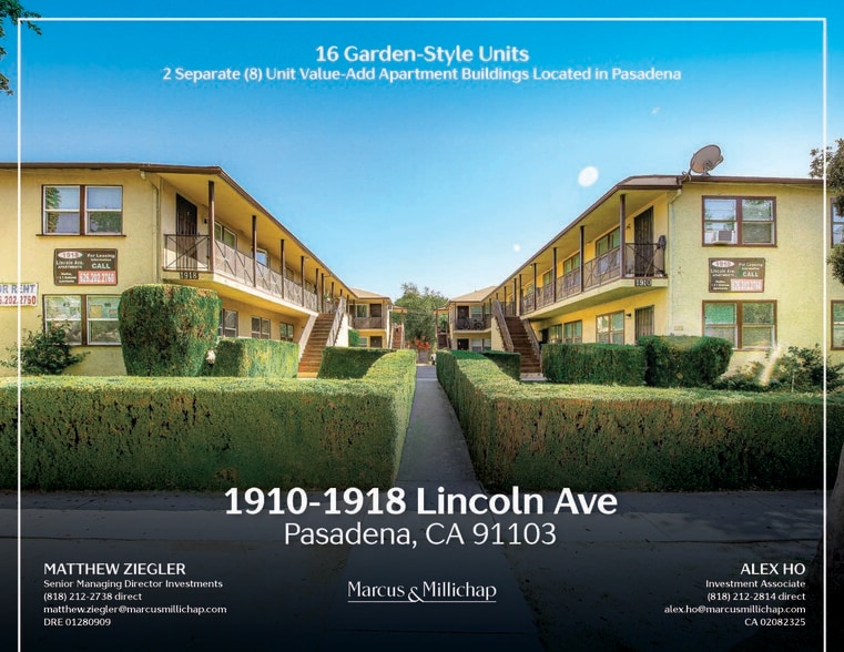 1910-1918 Lincoln Ave, Pasadena, CA à vendre - Photo principale – Image 1 sur 9