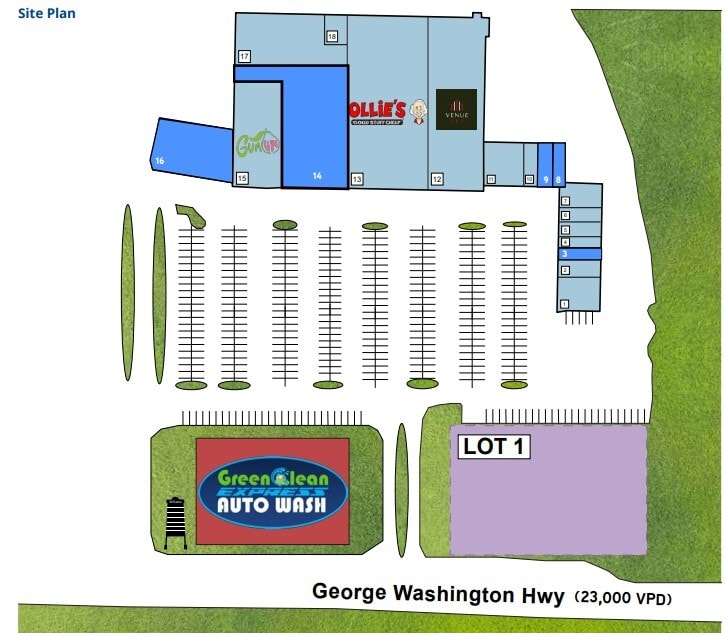 4520-4644 George Washington Hwy, Portsmouth, VA à louer Plan de site– Image 1 sur 1