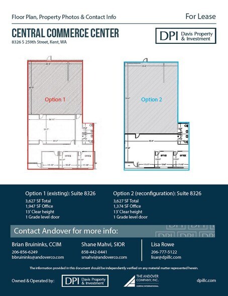 8316-8330 S 259th St, Kent, WA à louer - Plan d’étage – Image 2 sur 7