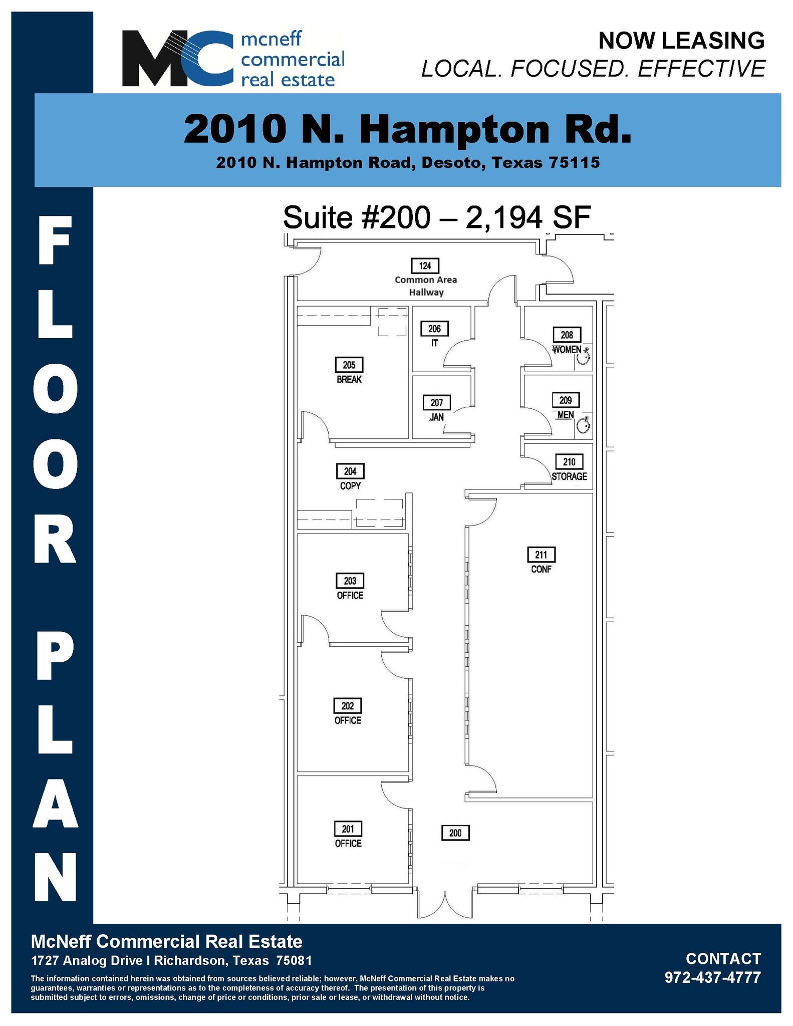 2010 N Hampton Rd, DeSoto, TX à louer Plan d’étage– Image 1 sur 5
