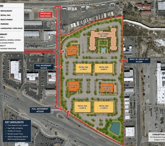 2520 & 2522 Highway 6 & 50 portefeuille de 2 biens à vendre sur LoopNet.fr - Plan de site – Image 3 sur 21