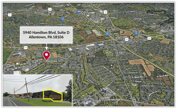 5940 Hamilton Blvd, Allentown, PA - Vue aérienne vue de carte