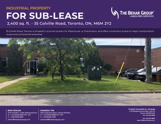 Plus de détails pour 35 Colville Rd, Toronto, ON - Industriel/Logistique à louer