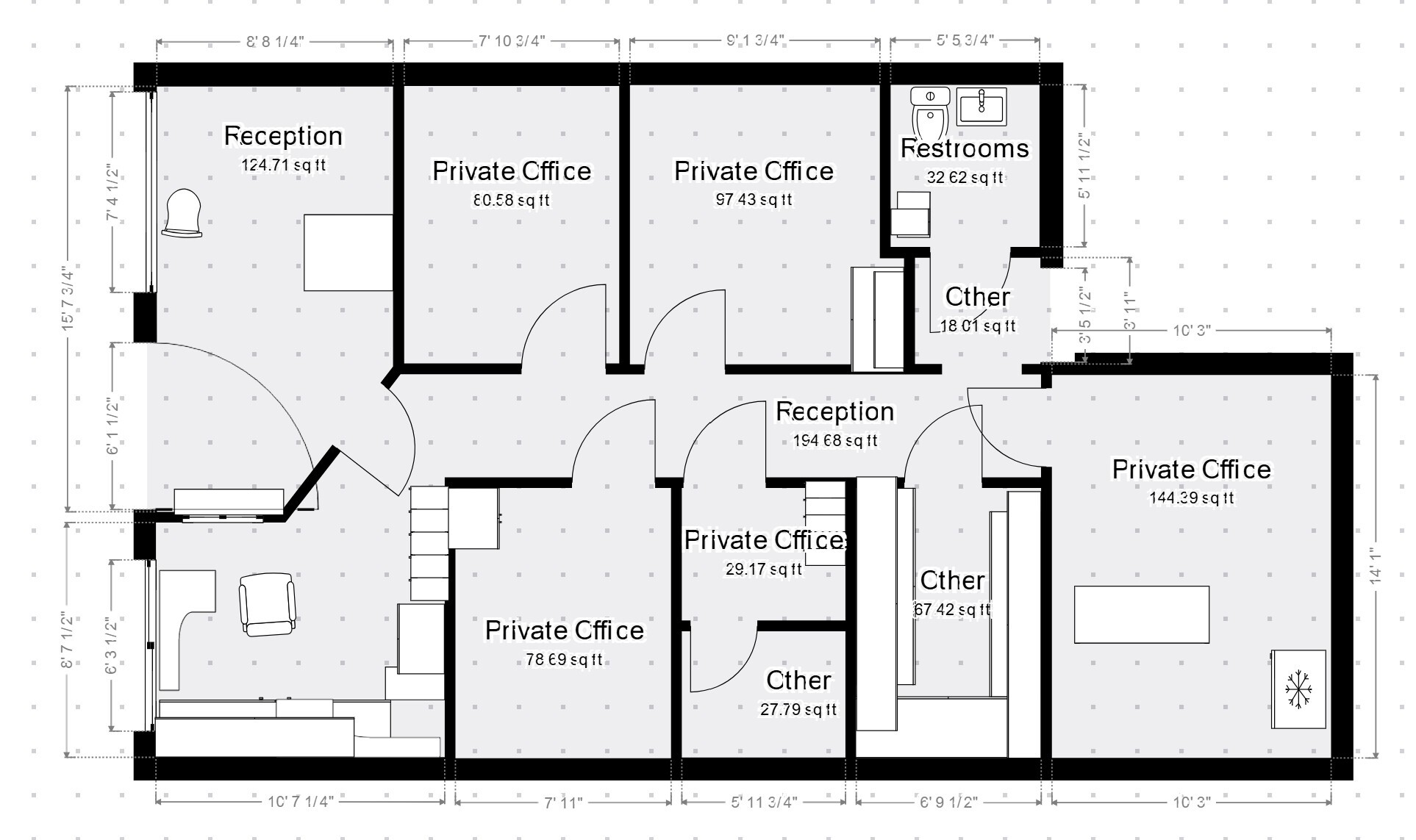 455 E Grand River Ave, Brighton, MI à louer Plan d’étage– Image 1 sur 1