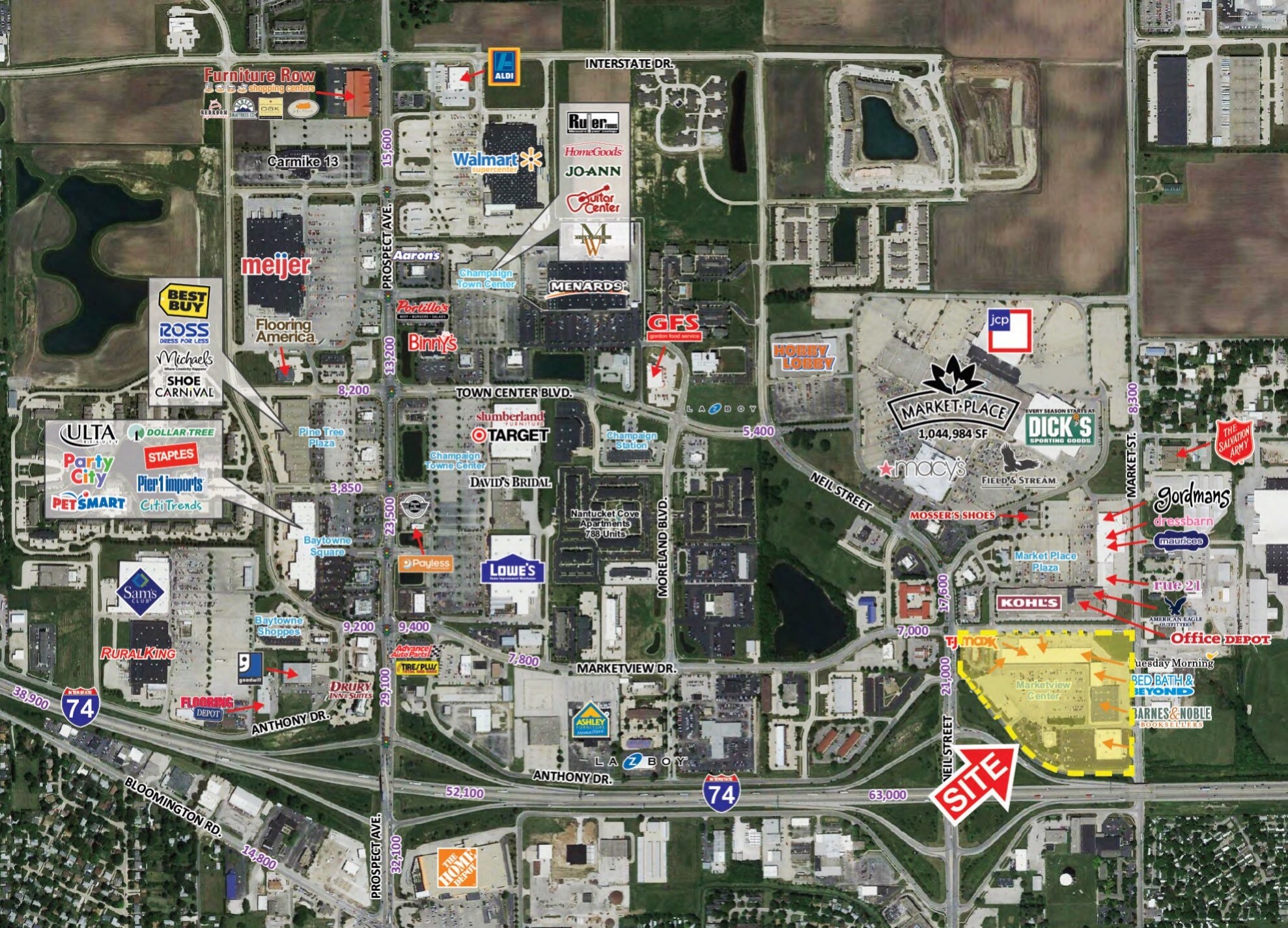 11-65 E Marketview Dr, Champaign, IL à louer Aérien– Image 1 sur 21