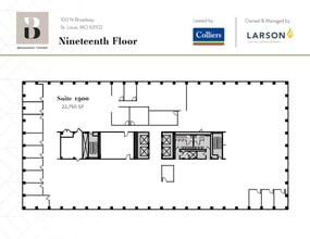 100 N Broadway, Saint Louis, MO à louer Plan d’étage– Image 1 sur 1